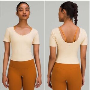 Lululemon Align T-Shirt Light Yellow Prosecco Size 8 W3FGSS